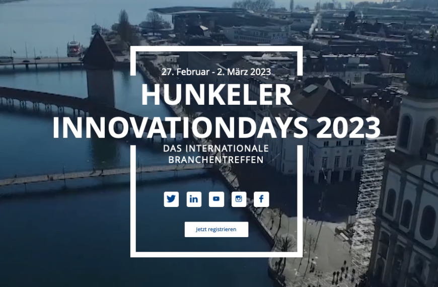 Einladung an die Hunkeler Innovationdays 2023 in Luzern
